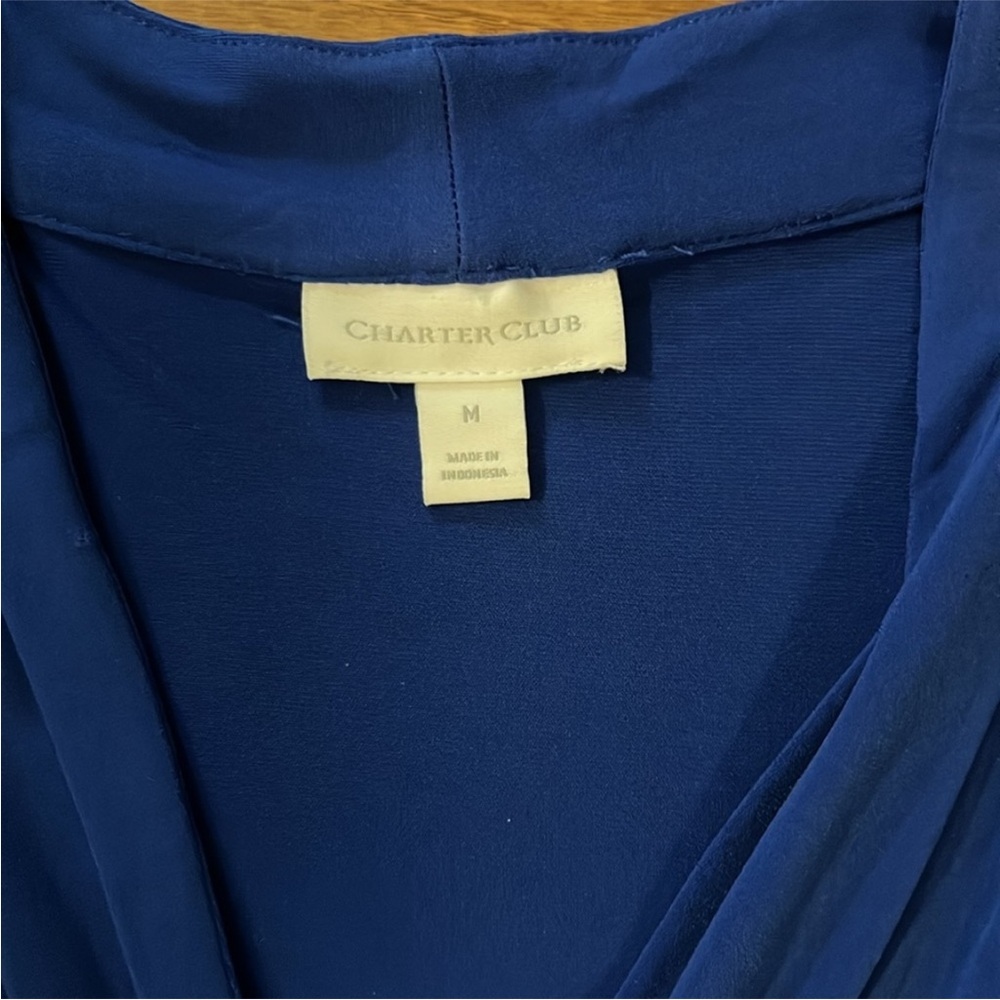 Elegant Blue Charter Club Jersey Dress - Picture 4 of 14